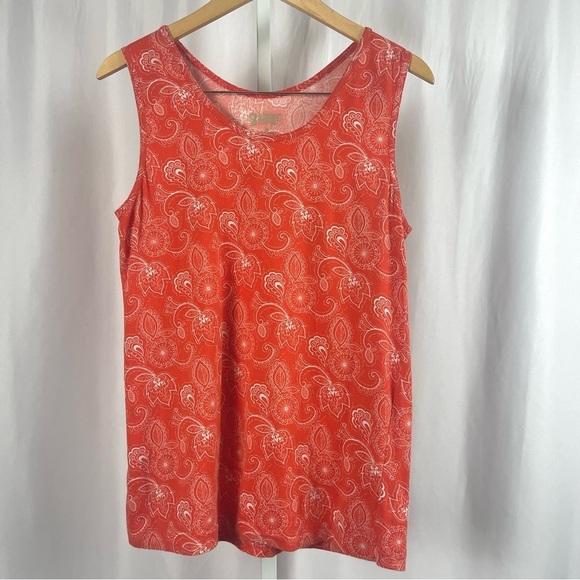 Alpine Design XL Boho Print Filigree Modest Boxy Tank Top Summer Vacation - Picture 1 of 6